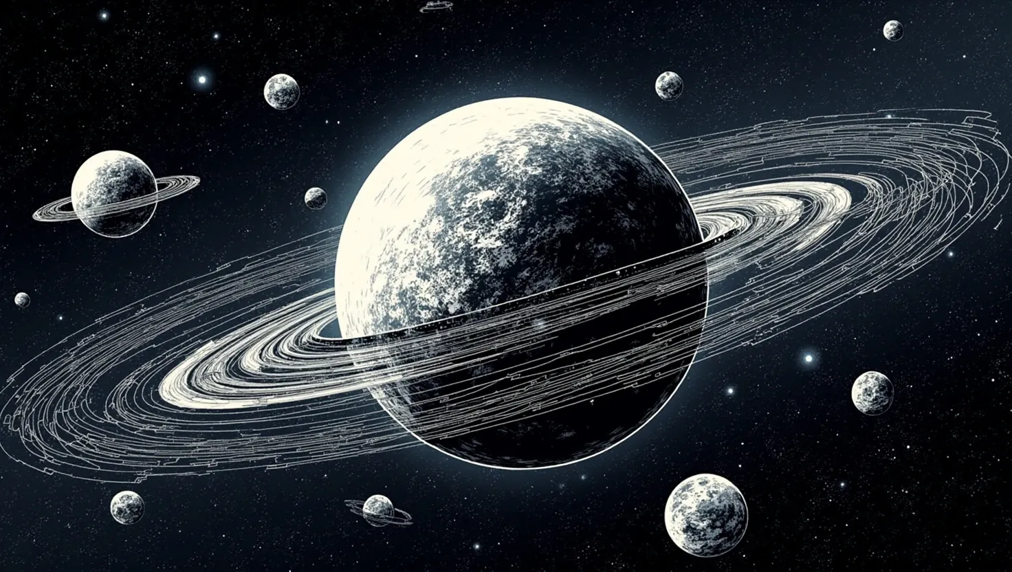 interplanetary data bridge – energy beam connecting two planets to depict technosignature transmission